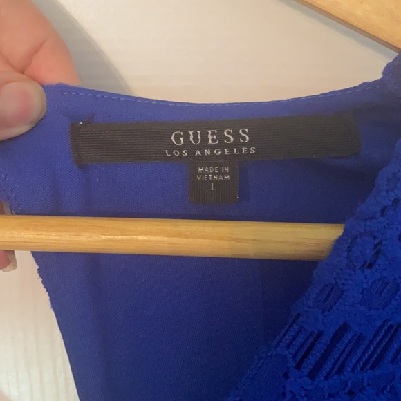 GUESS LYNA LACE DRESS IN BLUE - Picture 7 of 8